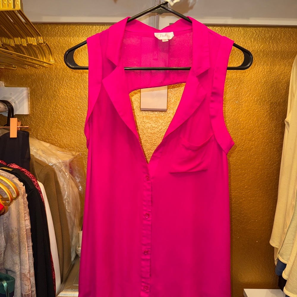 Parker Pink Sleeveless Blouse